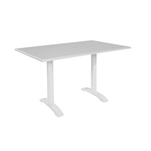 BFM Beachcomber-Bali End 32x48 Bar Height Commercial Table-White