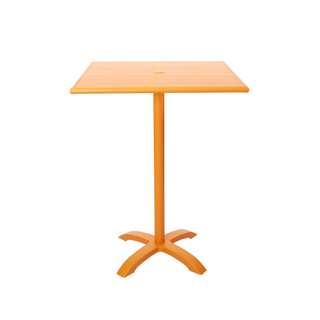 BFM Beachcomber-Bali 32x32 Bar Height Commercial Table - Powder Coated Citrus