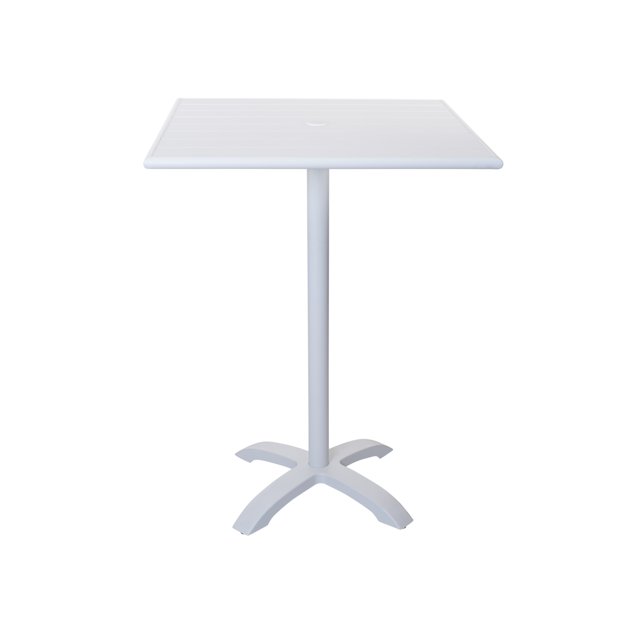 BFM Beachcomber-Bali 32x32 Bar Height Commercial Table - Powder Coated White