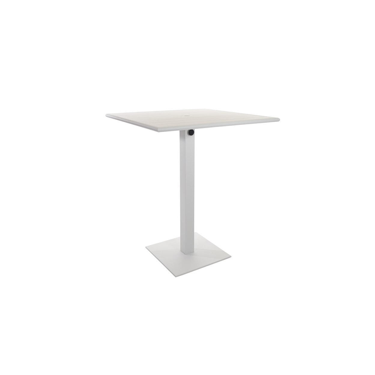 BFM Beachcomber-Margate 32x32 Bar Height Commercial Table - Powder Coated White