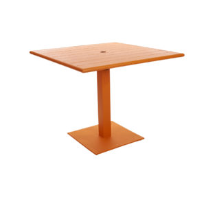 BFM Beachcomber-Margate 32x32 Dining Height Commercial Table - Powder Coated Citrus