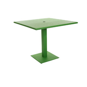 BFM Beachcomber-Margate 24x32 Dining Height Commercial Table - Powder Coated Lime