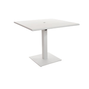 BFM Beachcomber-Margate 32x32 Dining Height Commercial Table - Powder Coated White