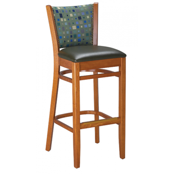 G&A Bristol 9632 Designer Series Custom Upholstered Beechwood Indoor Restaurant Barstool