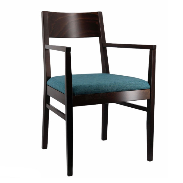 G&A Mercer 4643AR Beechwood Indoor Restaurant Arm Chair