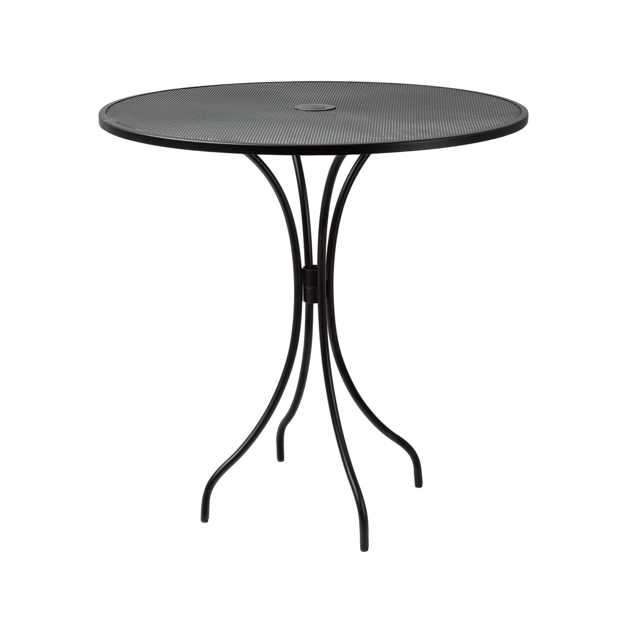 BFM Barnegat Bar-Height 42-inch Round Mesh Steel Commercial Table