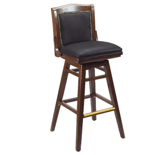 G&A Schoolhouse 9511FP Beechwood Indoor Restaurant Barstool