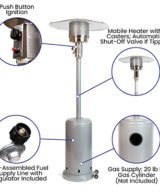 Patio Outdoor Commercial Mushroom Heater 40,000 BTUs