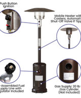 Exterior Patio Outdoor Commercial Mushroom Heater 40,000 BTUs