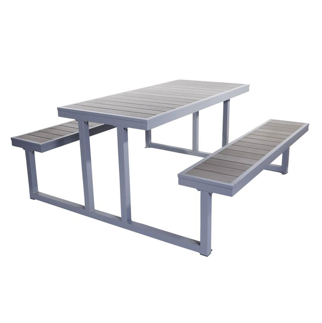 BFM Seaside Synthetic Teak Outdoor Restaurant Picnic Table
