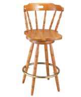 G&A Colonial 9850-PS Beechwood Indoor Restaurant Barstool