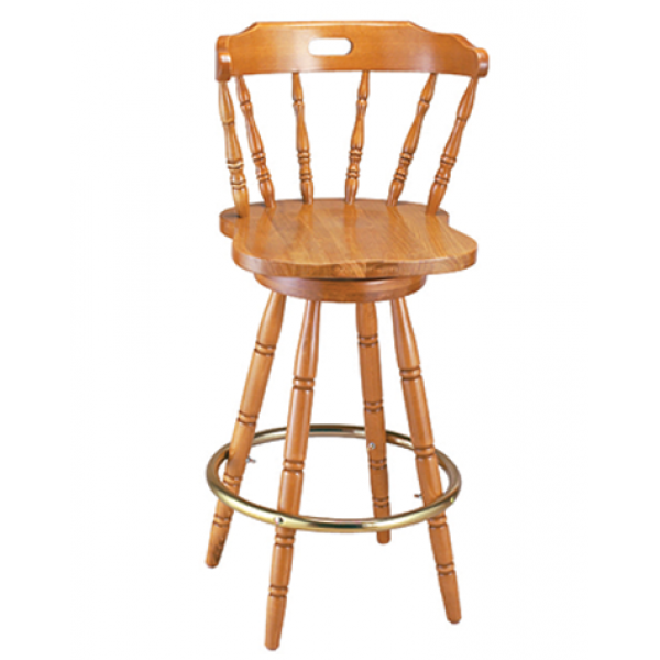 G&A Colonial 9850-PS Beechwood Indoor Restaurant Barstool