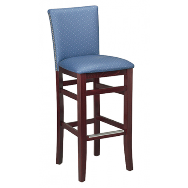 G&A Lotus 9806-PS Beechwood Indoor Restaurant Barstool