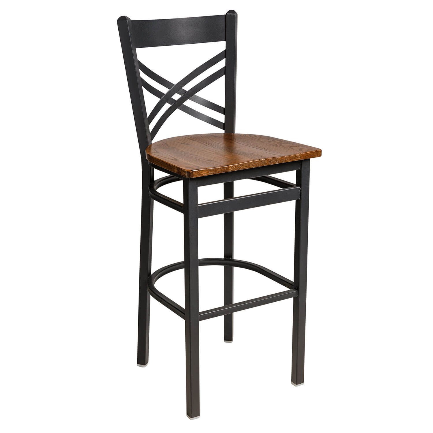BFM Akrin Cross Back Indoor Restaurant Metal Barstool
