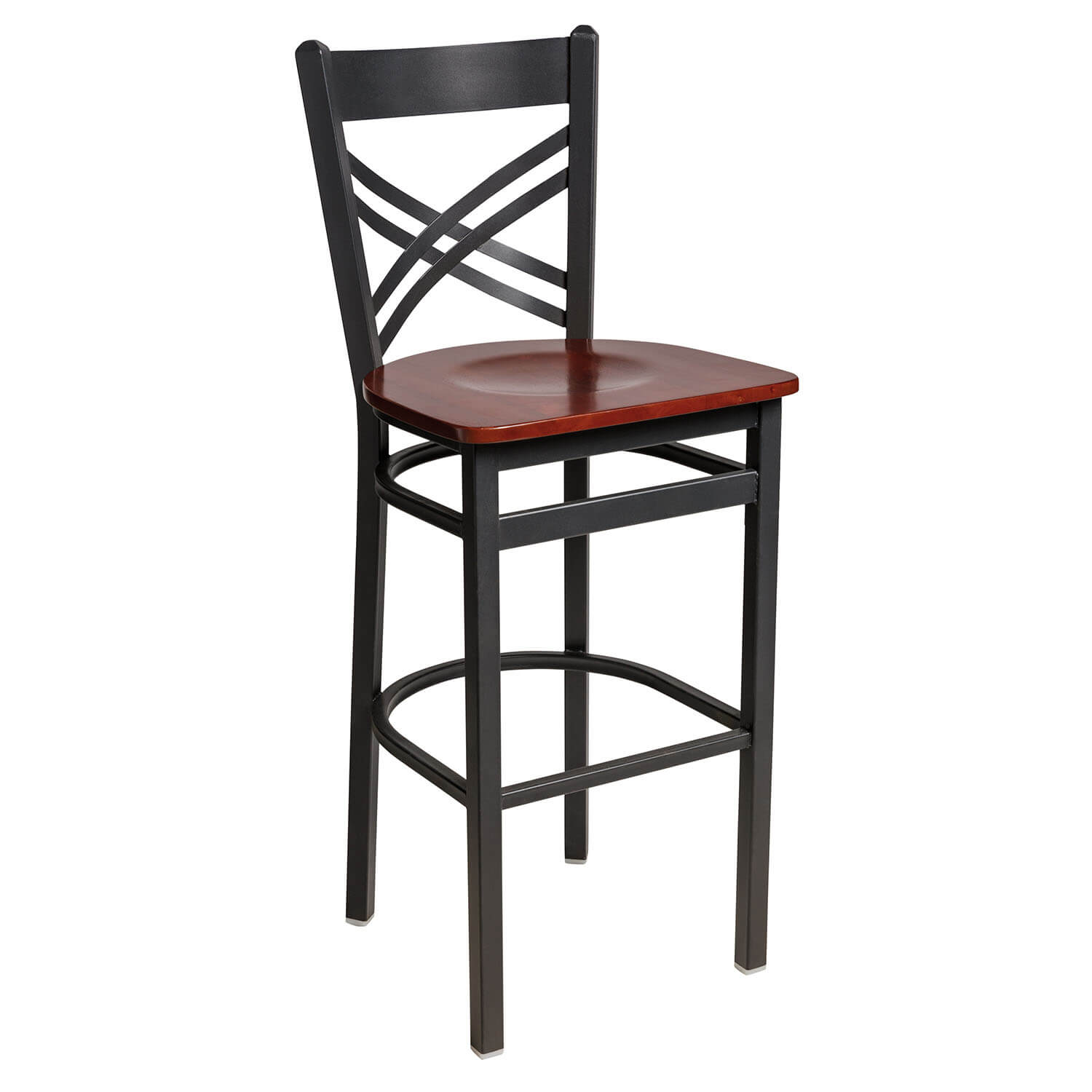 BFM Akrin Cross Back Indoor Restaurant Metal Barstool