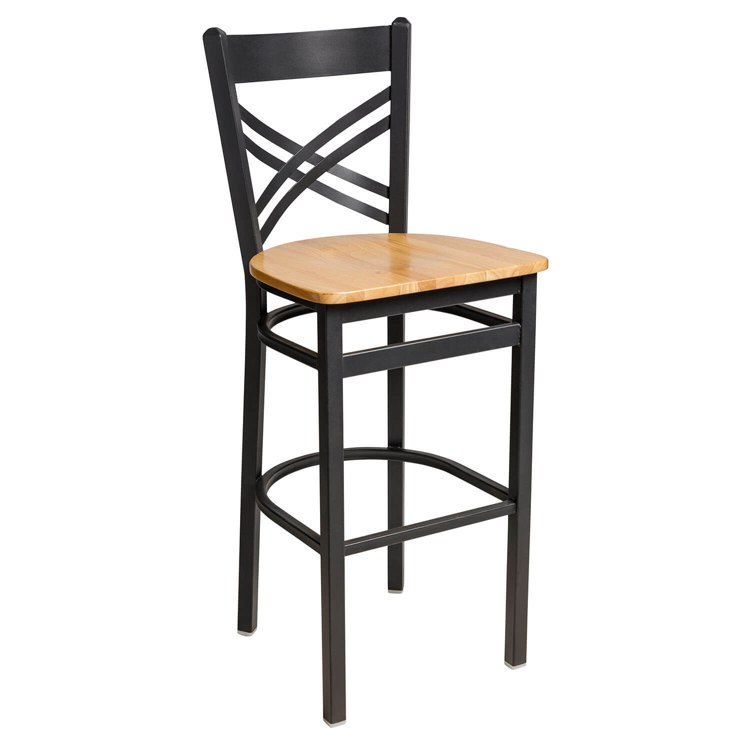 BFM Akrin Cross Back Indoor Restaurant Metal Barstool