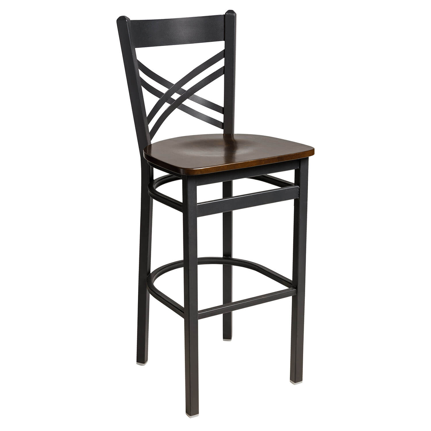 BFM Akrin Cross Back Indoor Restaurant Metal Barstool