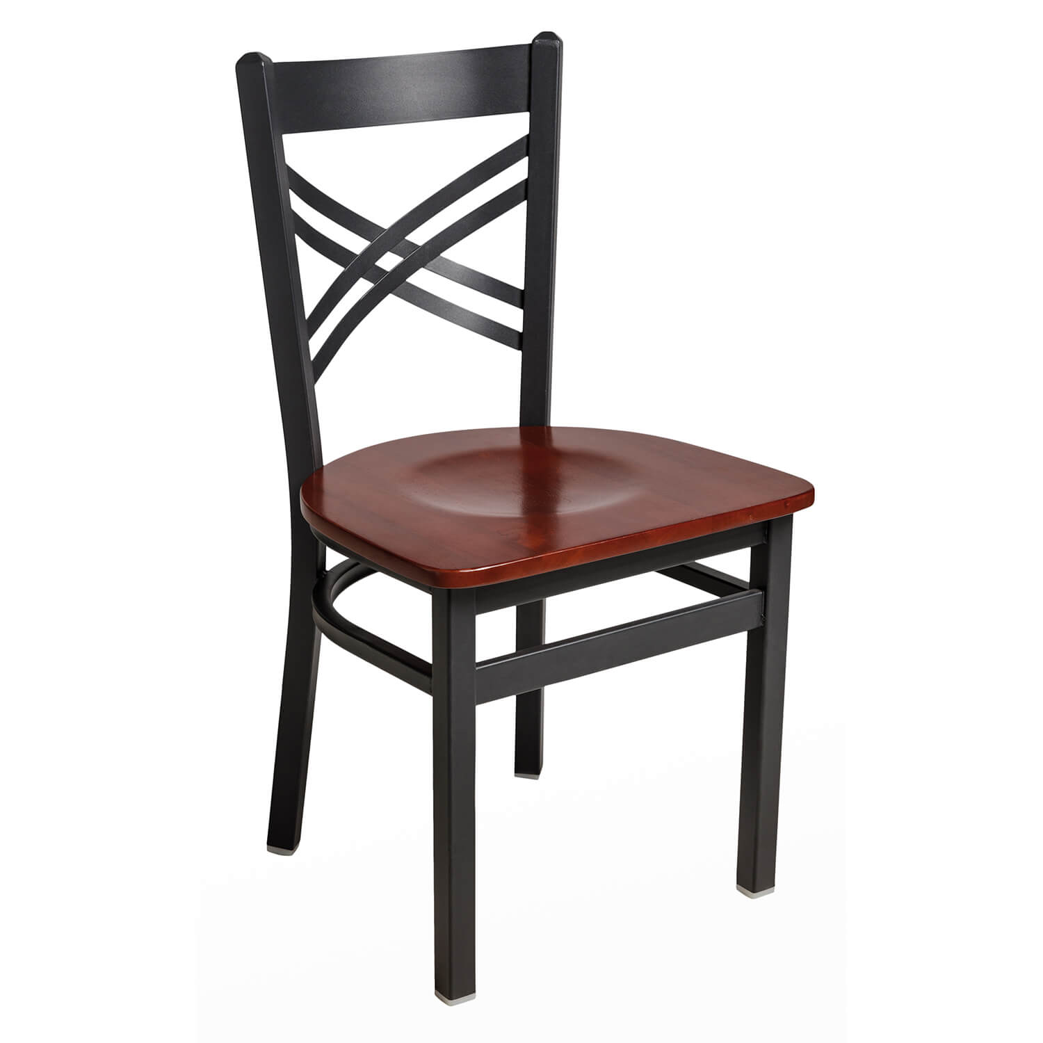 BFM Akrin Cross Back Indoor Restaurant Metal Chair