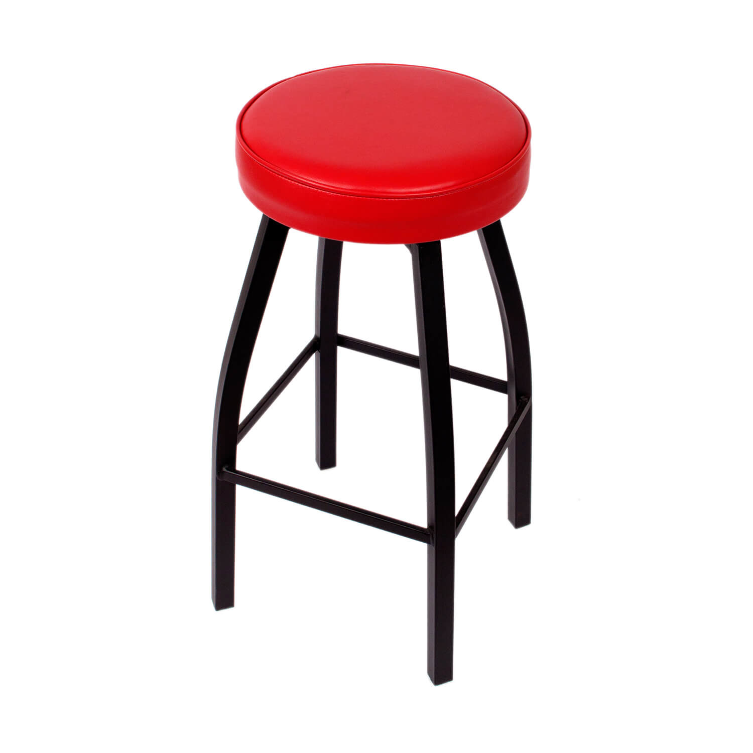 BFM Kyle Swivel Backless Metal Barstool - Sand Black