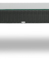 GAR Asbury New Grey Synthetic Wicker Coffee Table for Outdoor Restaurants (closeout)