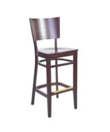 BFM Aston Barstool Beechwood Dark Walnut - Dark Walnut Veneer Seat for Indoor Restaurants
