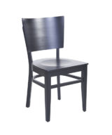 BFM Aston Beechwood Chair Black Stain - Black Stain Veneer Seat for Indoor Restaurants