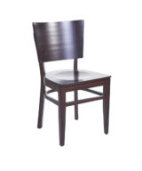 BFM Aston Beechwood Chair Dark Walnut - Dark Walnut Veneer Seat for Indoor Restaurants