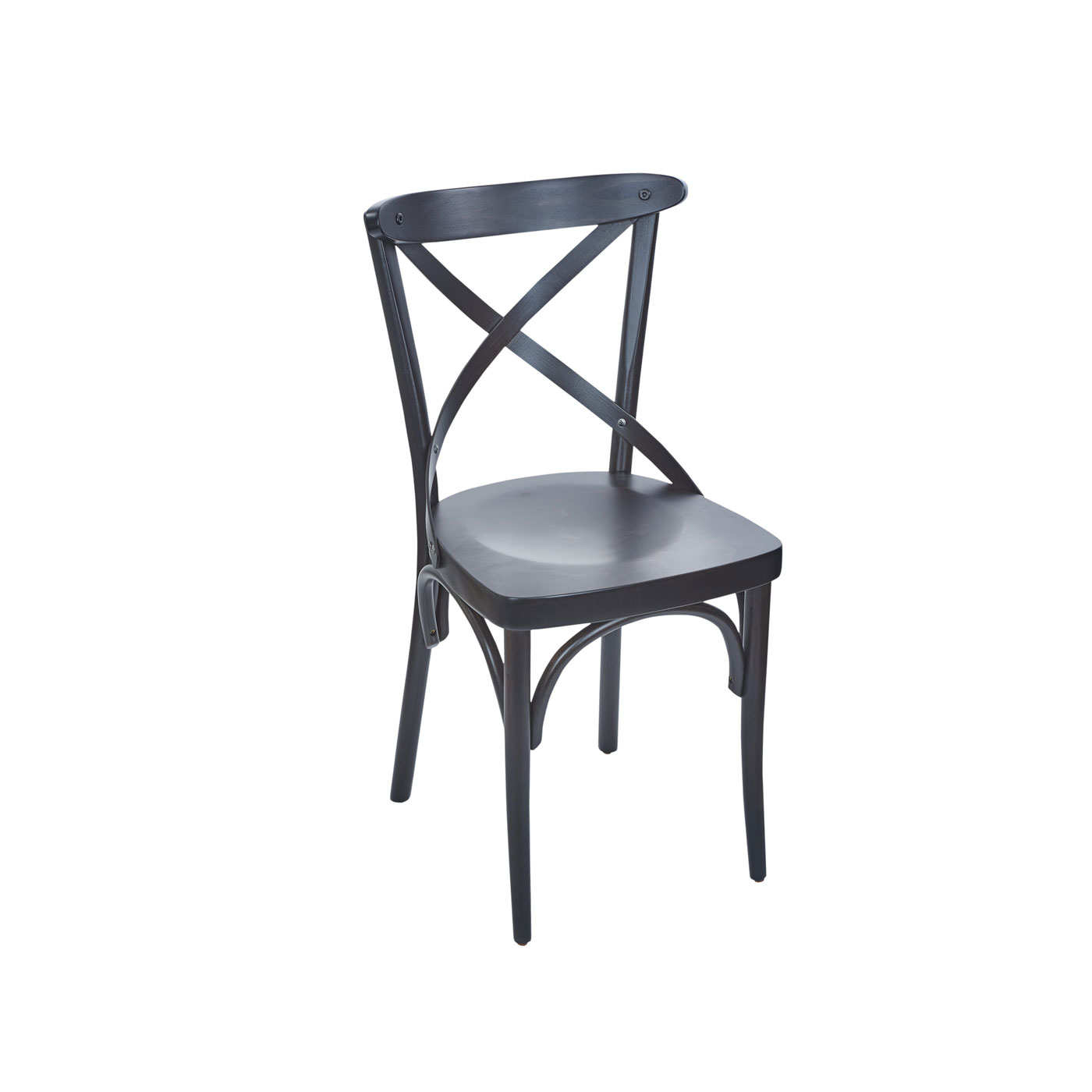 BFM Sofia Beechwood Chair Black Walnut - Black Walnut Veneer Seat for Indoor Restaurants