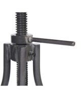 BFM Screw Barstool, Autumn Ash Wood Seat & Back - Steel Frame - Sand Black Finish for Indoor Restaurant