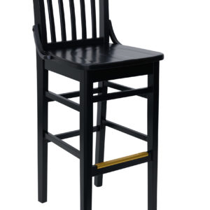 BFM Cornell Beechwood Barstool Black Stain - Black Stain Beech Seat for Indoor Restaurants