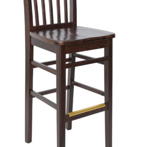 BFM Columbia Beechwood Barstool Dark Walnut - Dark Walnut Beech Seat for Indoor Restaurants