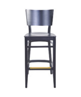 BFM Aston Beechwood Barstool Black Stain - Black Stain Veneer Seat for Indoor Restaurants