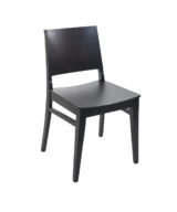 BFM Dover Beechwood Chair Black Stain - Black Stain Veneer Seat for Indoor Restaurants