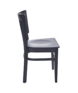 BFM Aston Beechwood Chair Black Stain - Black Stain Veneer Seat for Indoor Restaurants