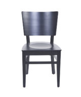 BFM Aston Beechwood Chair Black Stain - Black Stain Veneer Seat for Indoor Restaurants