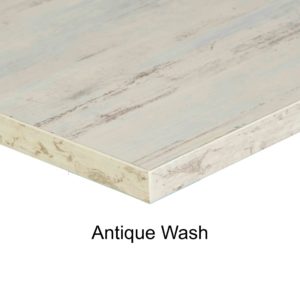 BFM 1-inch Relic Table Top - Melamine PVC Self-Edge 30x48 - Antique Wash for Indoor Restaurants
