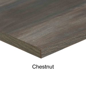 BFM 1-inch Relic Table Top - Melamine PVC Self-Edge 30x48 - Chestnut for Indoor Restaurants