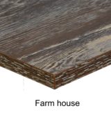 BFM 1-inch Relic Table Top - Melamine PVC Self-Edge 30x48 - Knotty Pine for Indoor Restaurants