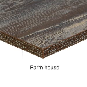 BFM 1-inch Relic Table Top - Melamine PVC Self-Edge 30x48 - Farm House for Indoor Restaurants