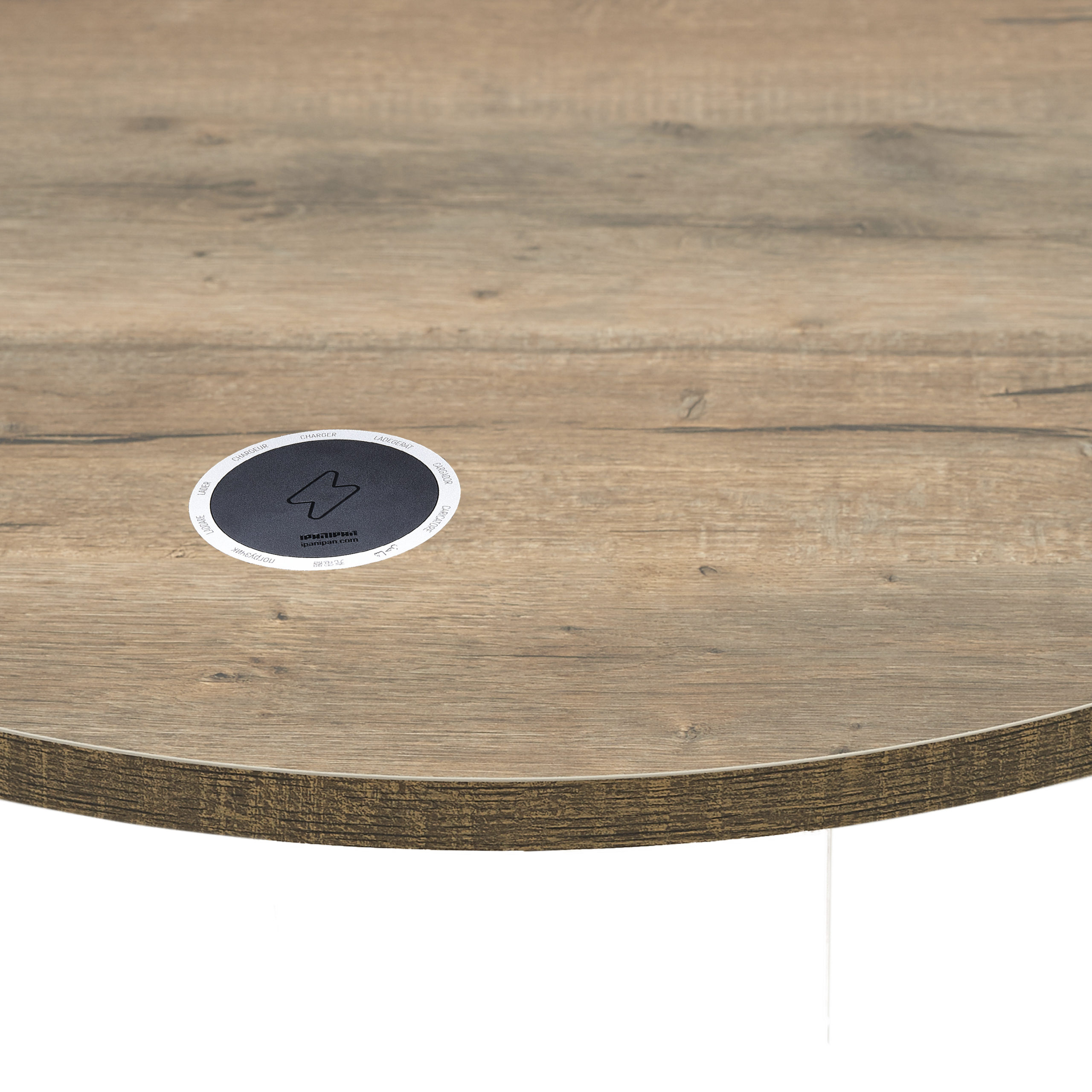 BFM 1-inch Relic Table Top - Melamine PVC Self-Edge 30-inch Round - Knotty Pine for Indoor Restaurants