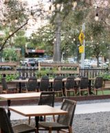 GAR Lure Genuine Teak Commercial Outdoor Bar Stool Charcoal