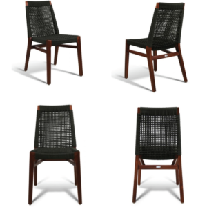 GAR Lure Genuine Teak Commercial Outdoor Side Chair