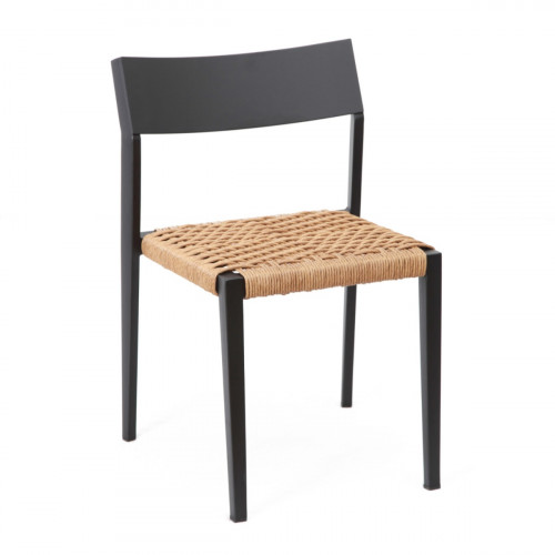 G&A Woven Synthetic Teak Rope Chair