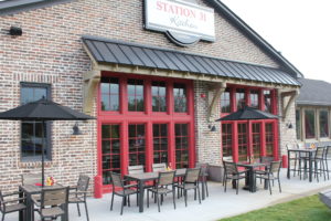Synthetic Teak Outdoor Arm Chairs and Tables in Durango Barnwood