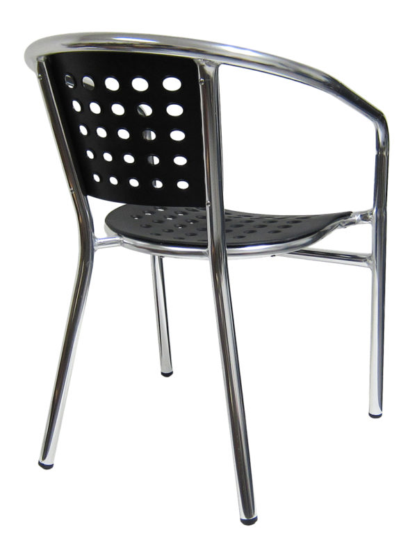 H&D Aluminum Chair w/ Poly Back & Seat