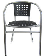 H&D Aluminum Chair w/ Poly Back & Seat
