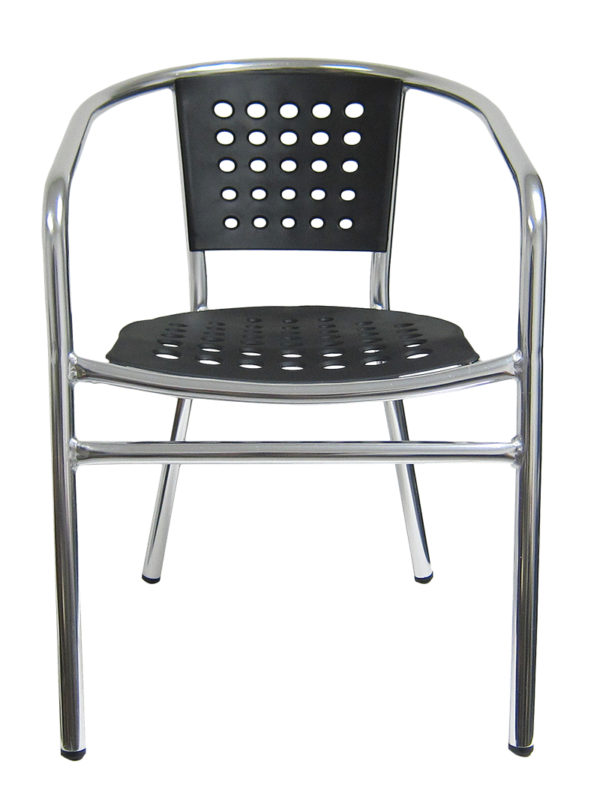 H&D Aluminum Chair w/ Poly Back & Seat